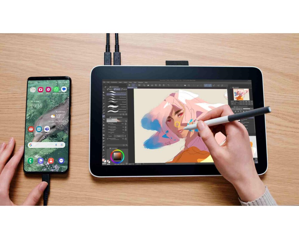 Графичен таблет Wacom One 13 touch pen display 5