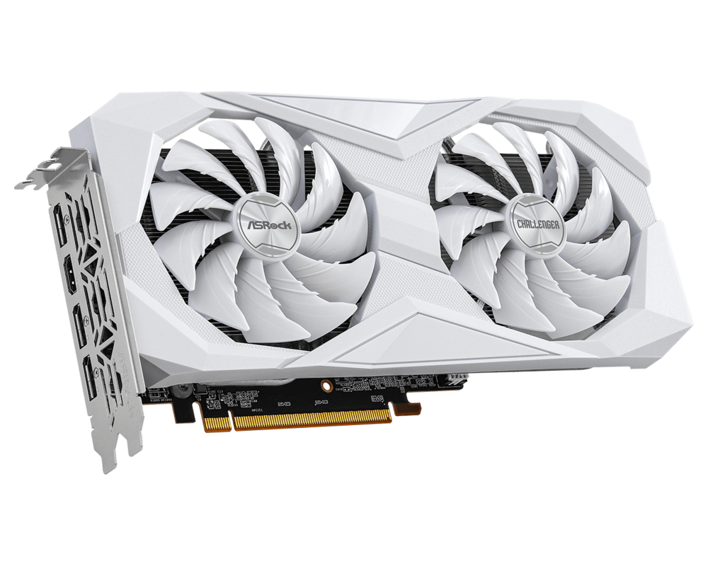 Видеокарта Видеокарта ASRock AMD Radeon RX 6600 Challenger White 8GB 3