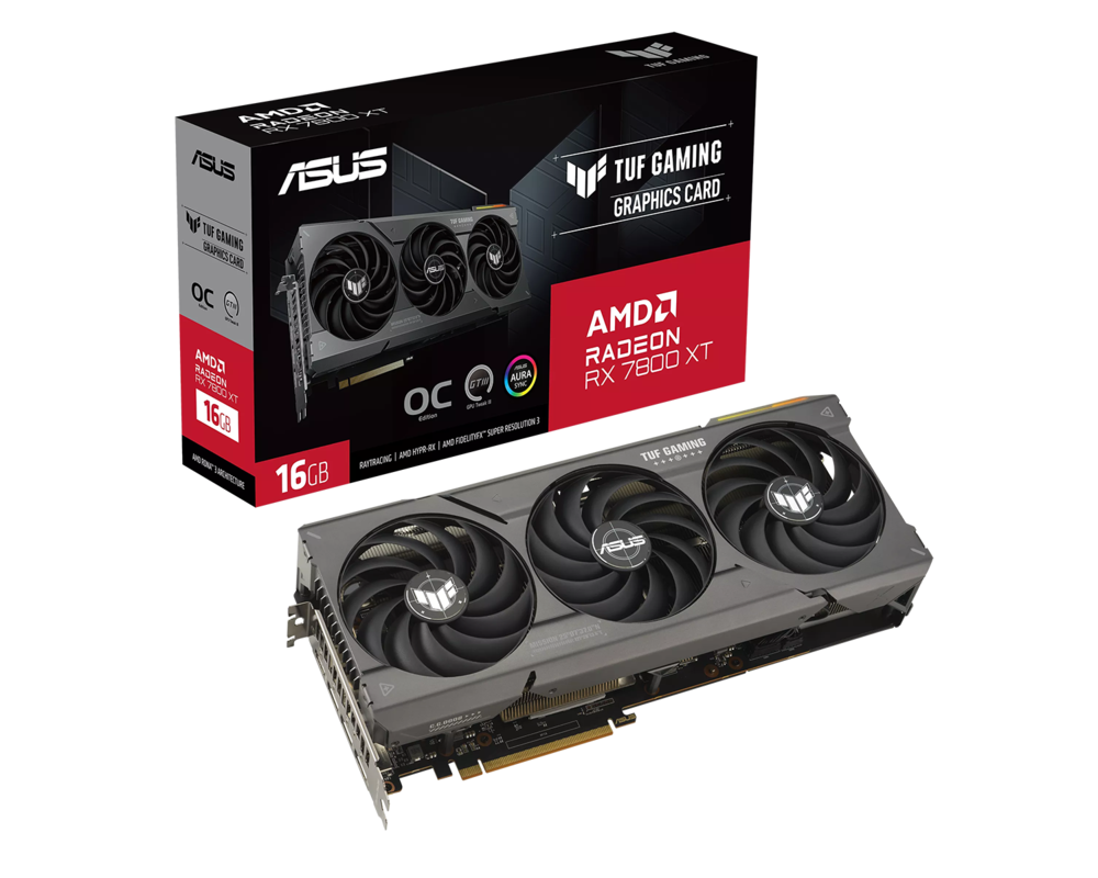Видеокарта ASUS TUF Gaming Radeon RX 7800 XT OC Edition 16GB GDDR6 10