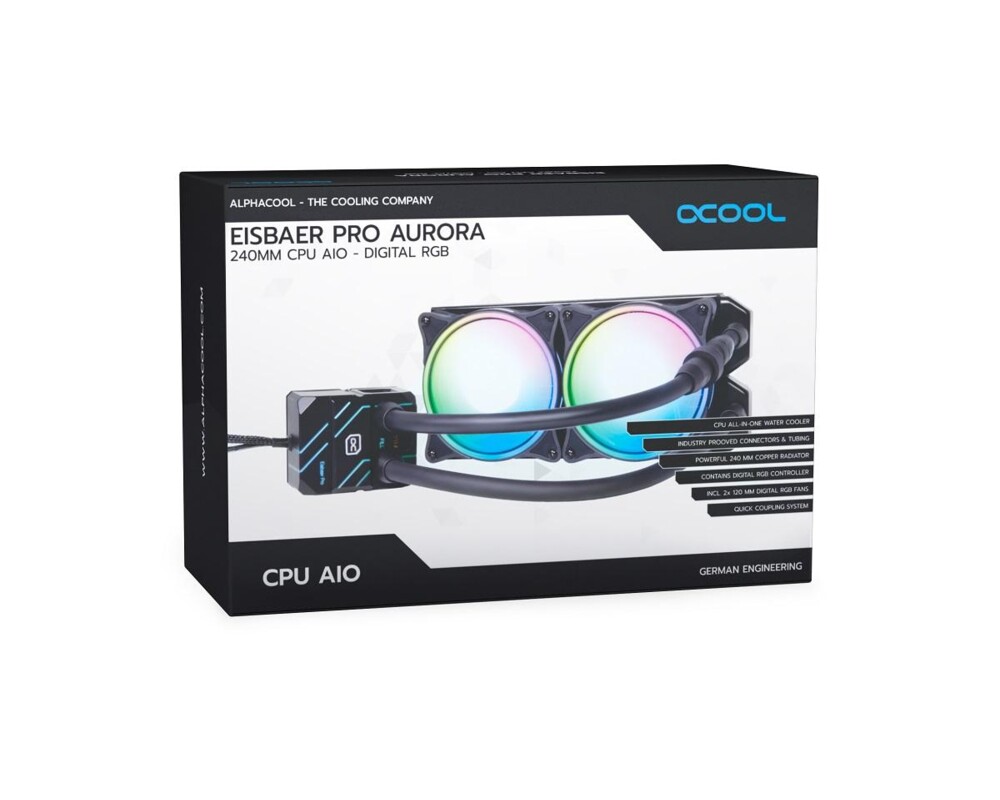 Охладител за процесор Водно AIO Охлаждане Alphacool Eisbaer Pro Aurora 240 10