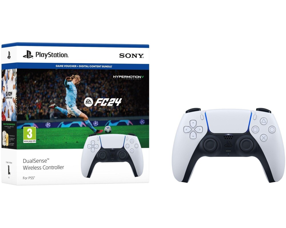 Джойстици и Геймпадове Безжичен Sony PS5 DualSense Wireless Controller + EA Sports FC 24 Bundle 2