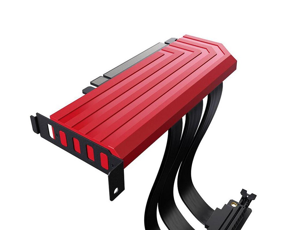 Кабел за вертикален монтаж HYTE PCI-E 4.0 x16 200mm, Червено 4