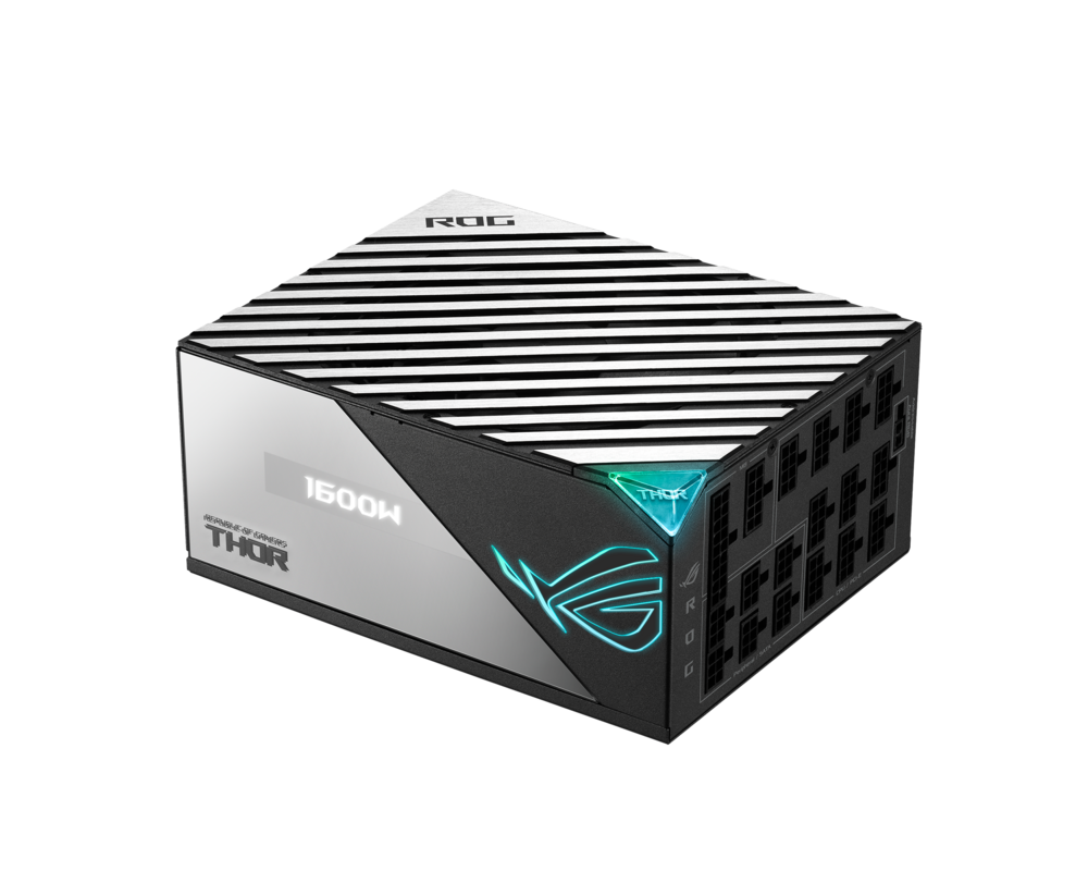 Захранване ASUS ROG THOR 1600W Titanium Power Supply Digital Power Control ROG heatsinks PCIe Gen 5.0 8