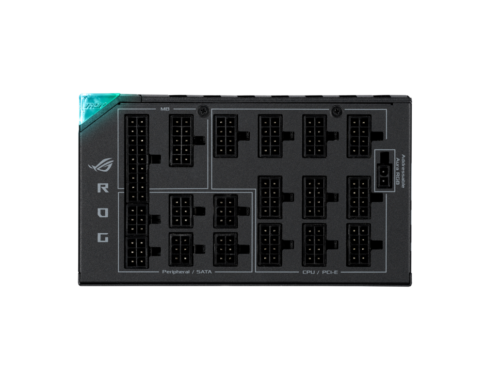 Захранване ASUS ROG THOR 1600W Titanium Power Supply Digital Power Control ROG heatsinks PCIe Gen 5.0 10