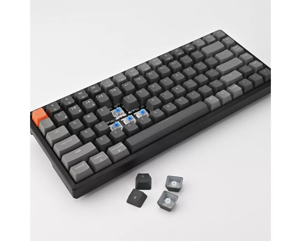 Клавиатура Геймърска Механична клавиатура Keychron K2 Compact Gateron Blue Switch White LED Gateron Blue Switch ABS 6