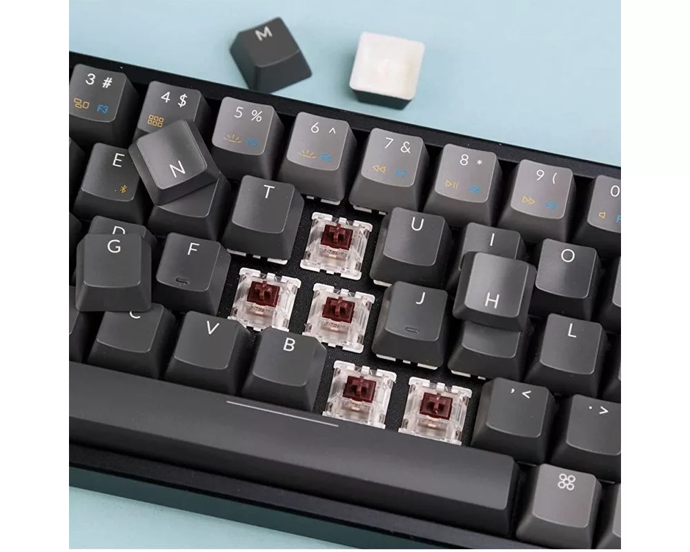 Клавиатура Геймърска Механична клавиатура Keychron K6 Aluminum 65% Gateron Brown Switch RGB LED Gateron Brown Switch ABS 4