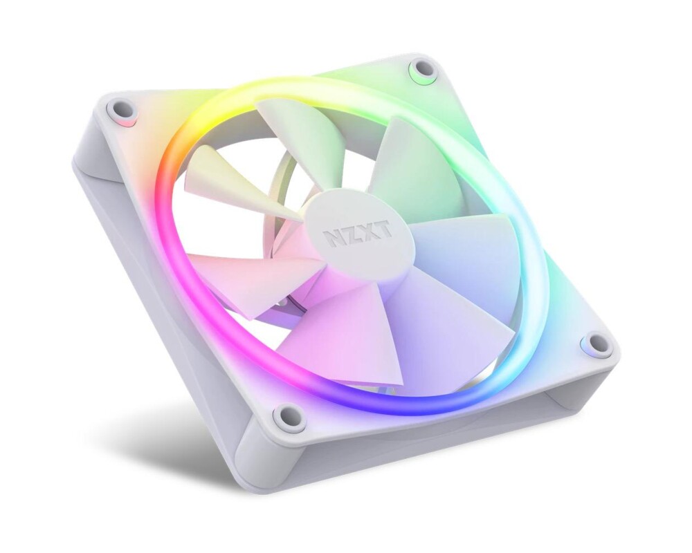 Вентилатор Комплект вентилатори NZXT F120 RGB White 3 броя и NZXT RGB контролер 2