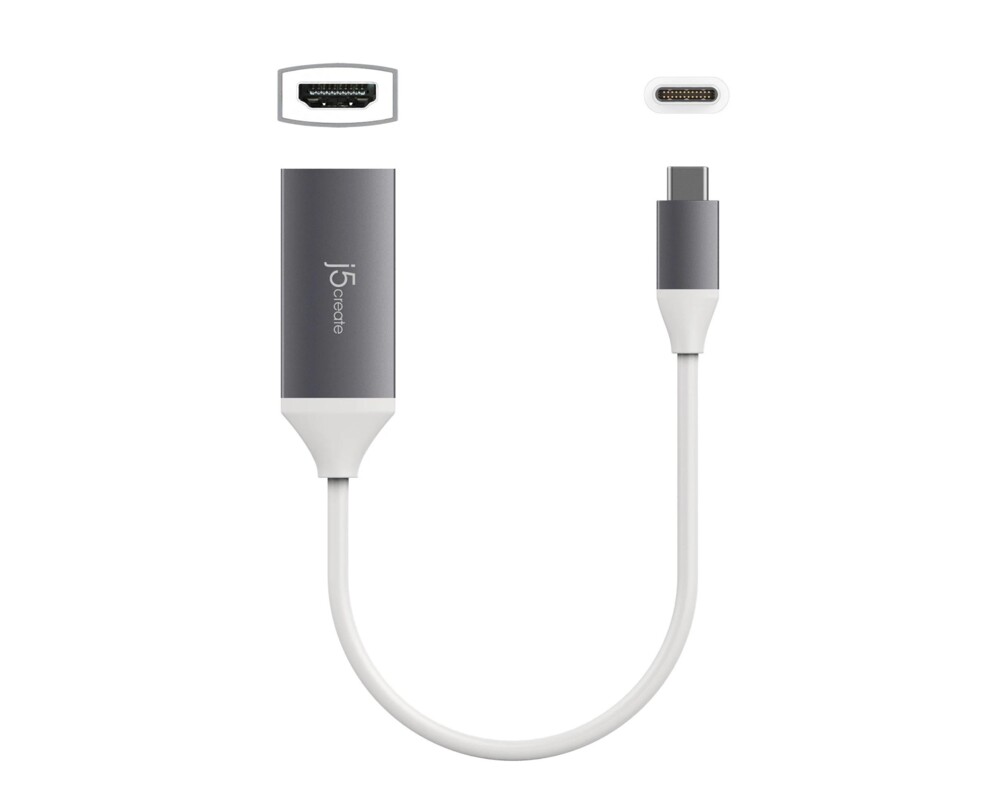 Адаптери j5create JCA153G, USB-C към 4K HDMI, Сив 2