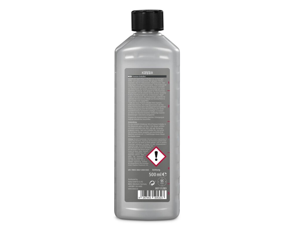 Почистващ продукт Антикалциращ препарат XAVAX Premium за  кафе машини 500ml, 111283 2