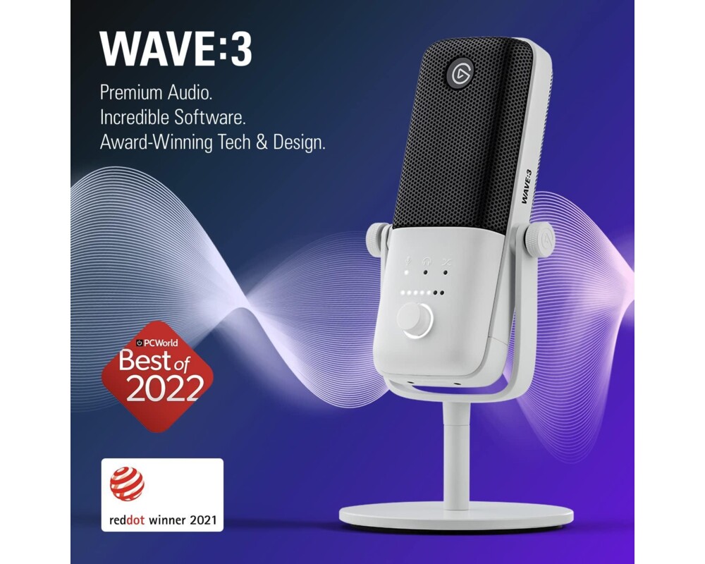 Микрофон Elgato Wave 3 Бял 5