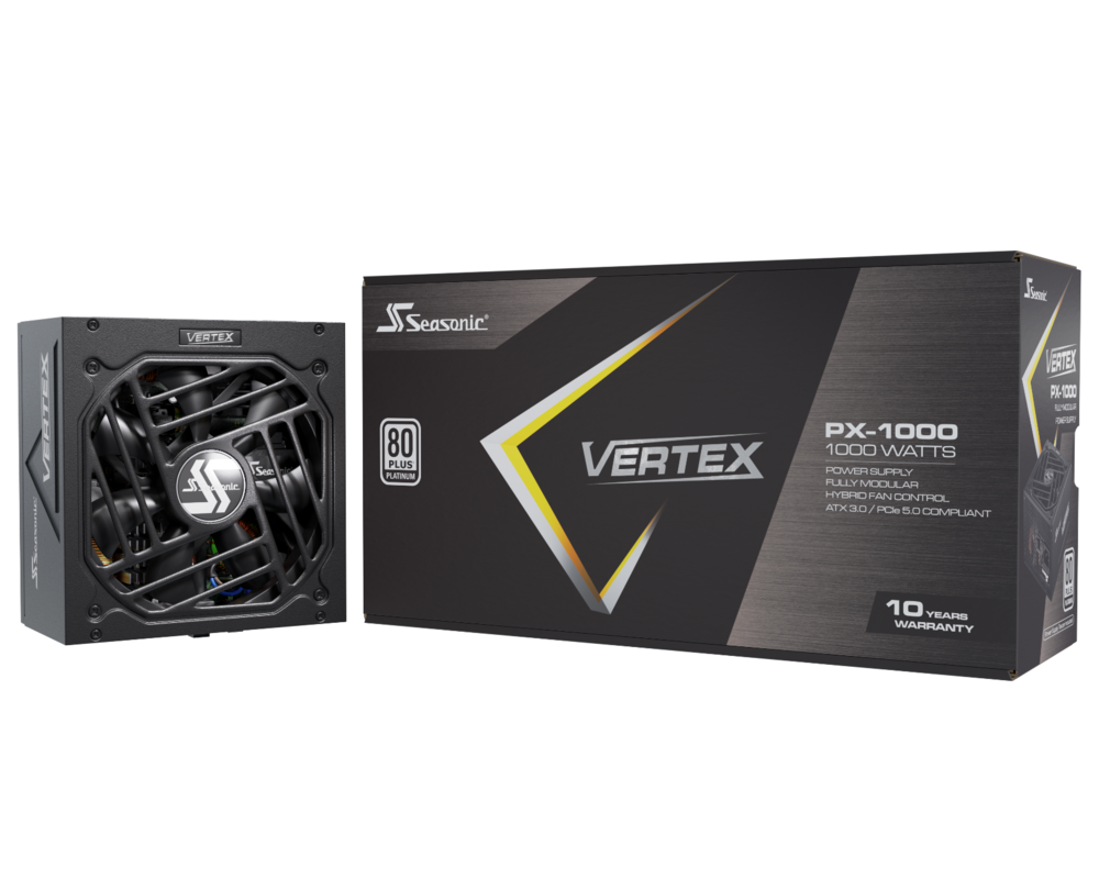 Захранване Seasonic VERTEX PX-1000, 1000W, 80+ Platinum, ATX 3.0, Fully Modular 8