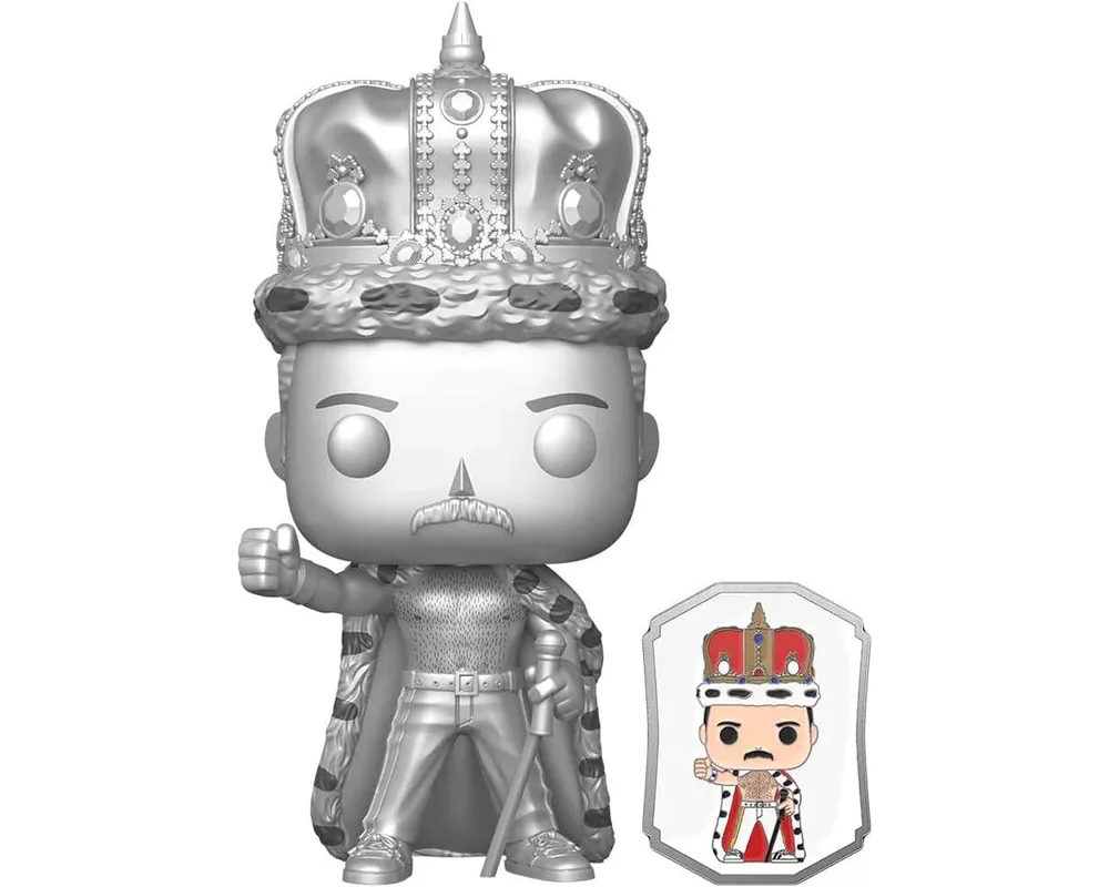 Фигурка Funko Pop! Rocks: Queen - Freddie Mercury King (Platinum) with Pin (Special Edition) #184 Vinyl 3