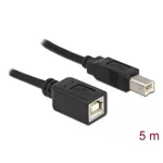 Кабел Delock USB-B мъжко - USB-B женско, 5 м, USB2.0 2