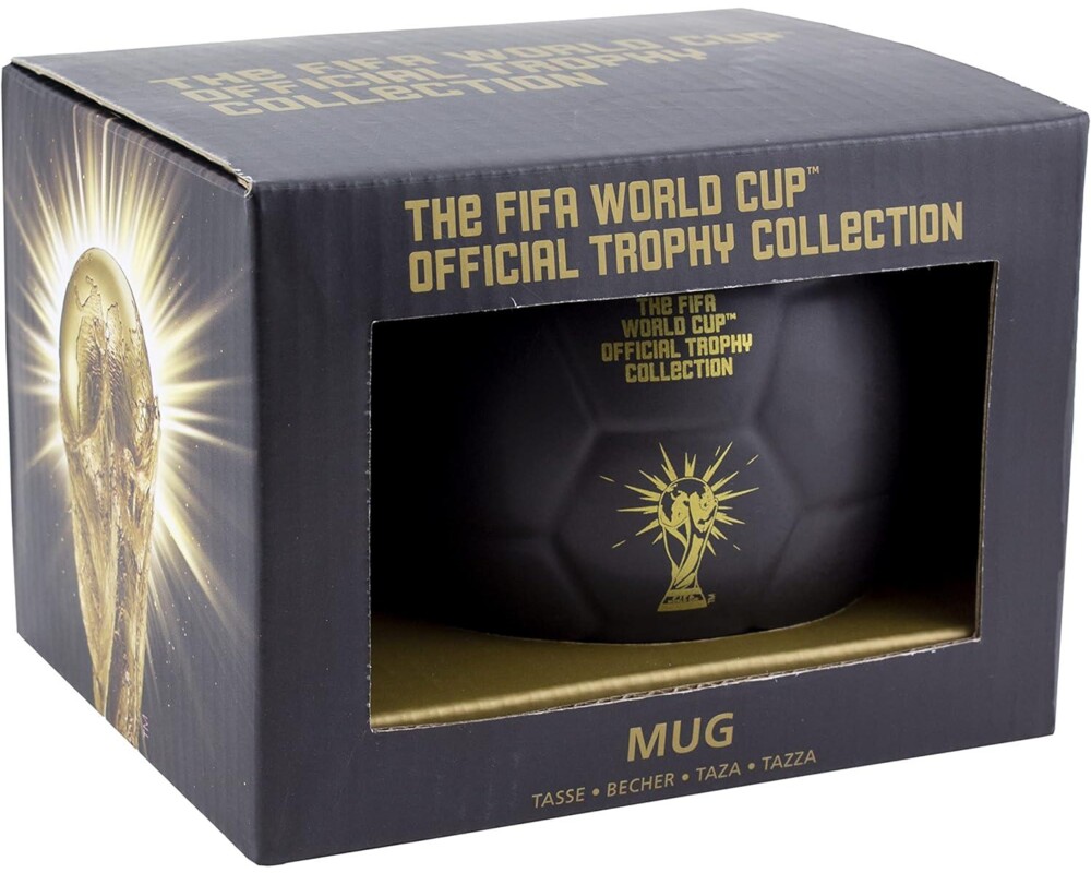 Аксесоар Чаша Paladone FIFA Football (Black and Gold) Shaped Mug 3