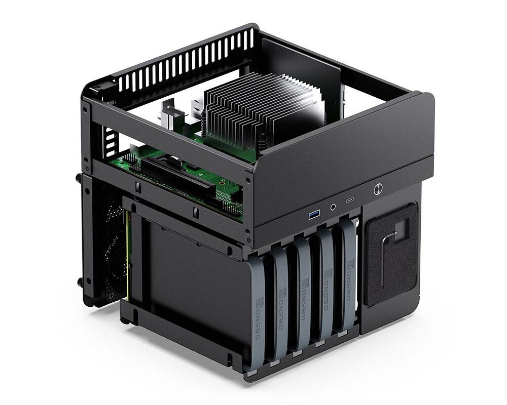 Кутия Jonsbo N2, Mini-ITX, Черна 7