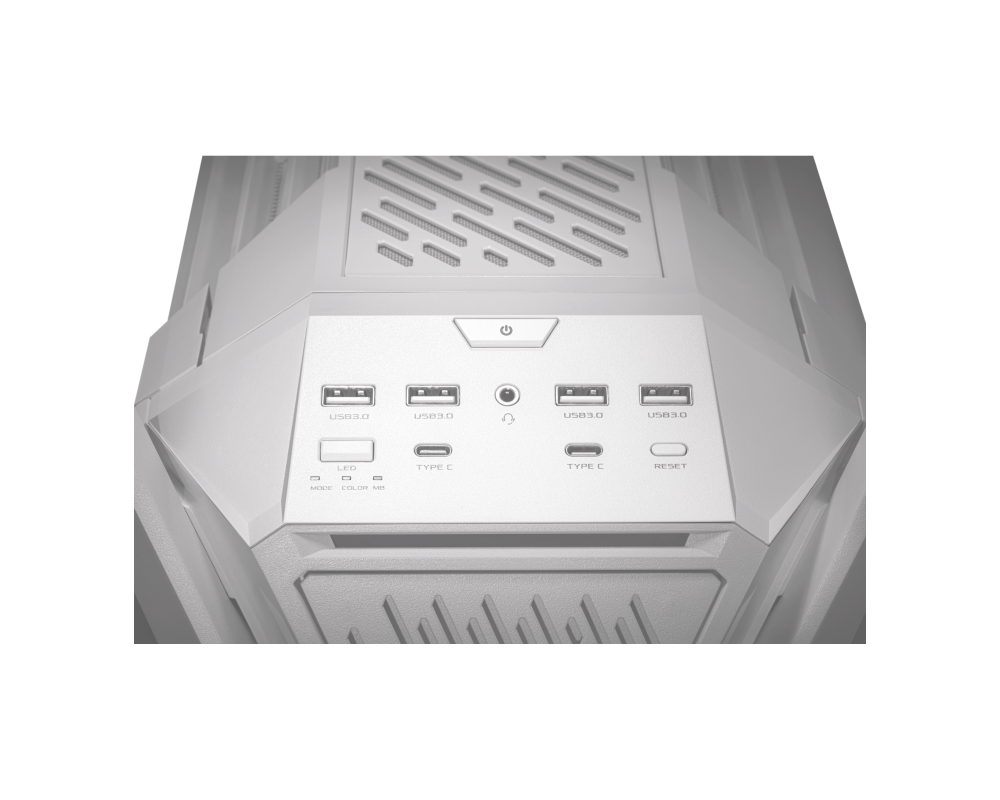 Кутия ASUS ROG HYPERION WHITE, ATX/EATX, Full-Tower, Aura Sync ARGB 6