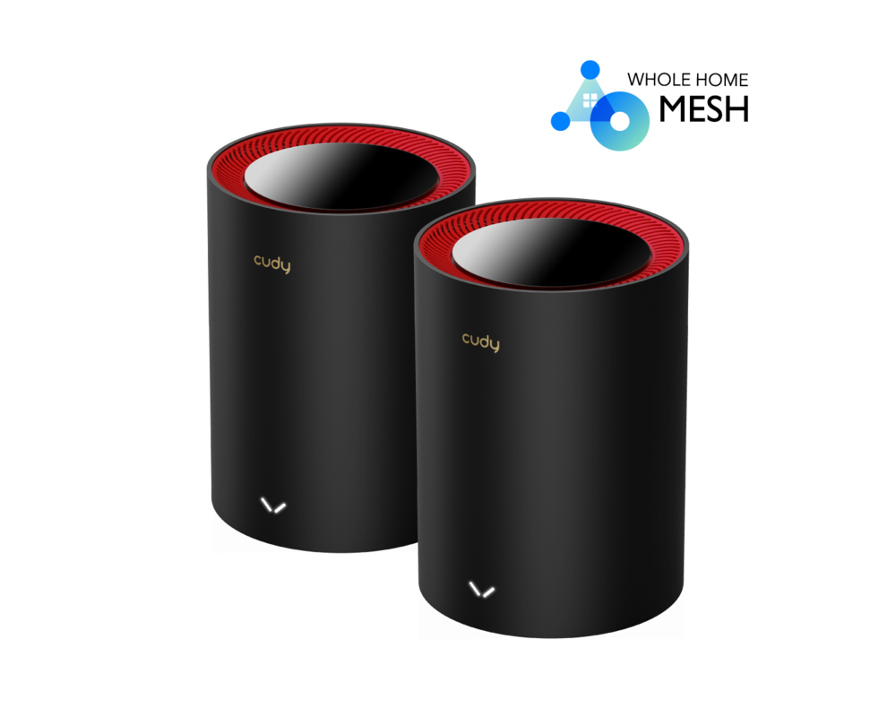 Рутер Безжична MESH система Cudy M3000, 2 броя, AX3000 Dual Band, 2.4/5 GHz, 574 - 2402 Mbps 2