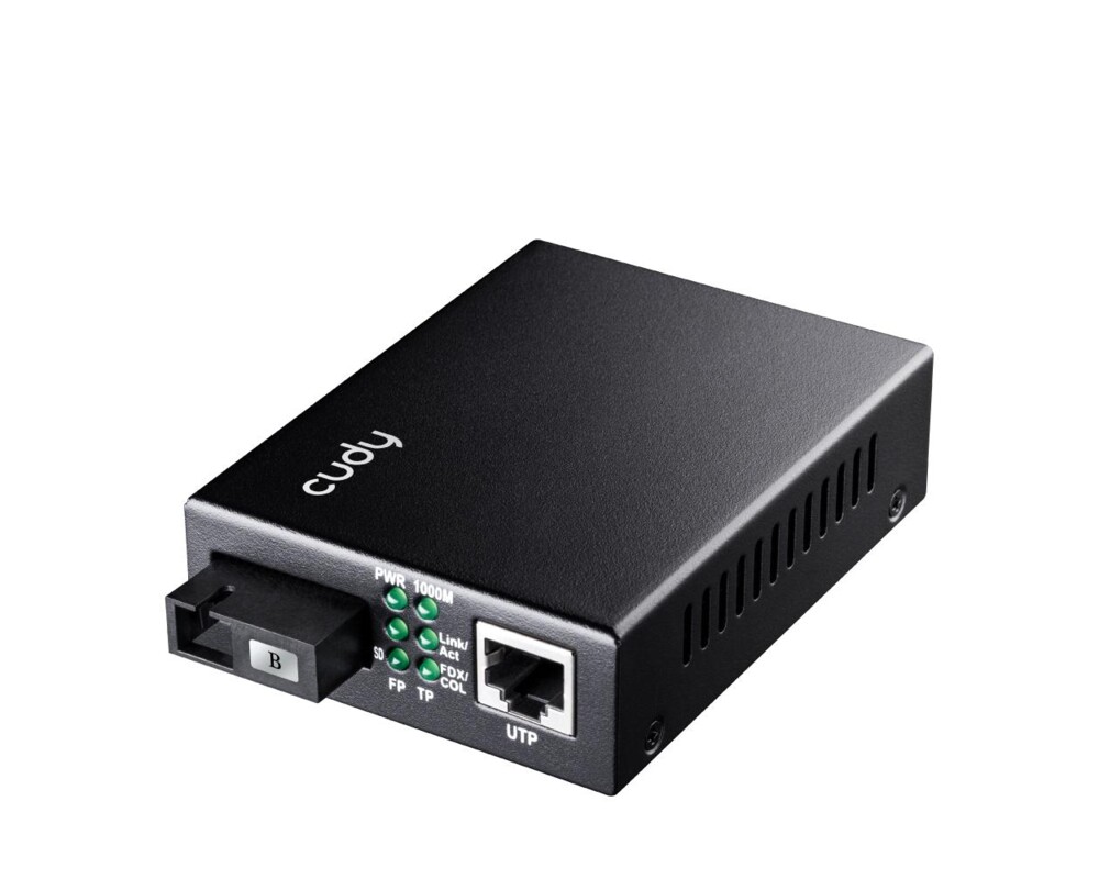 Адаптери Медиен конвертор Cudy MC100GSB-20B, SC fiber port, RJ-45, 20 km