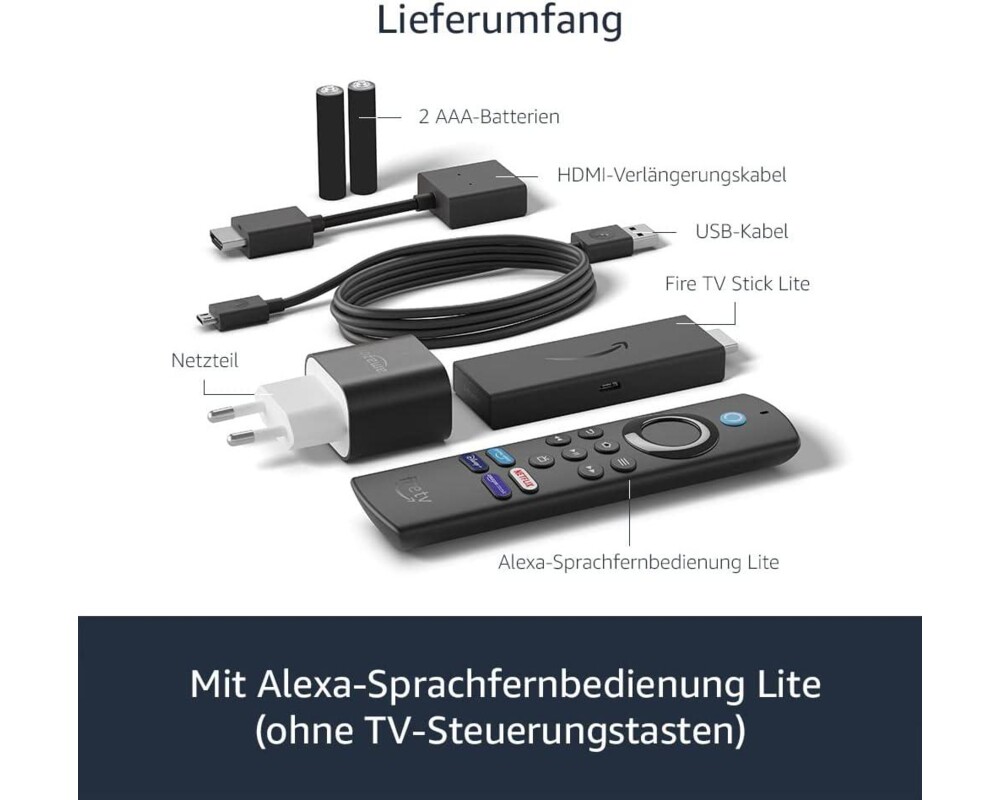 Мултимедиен плеър Amazon Fire TV Stick Lite, Alexa Voice Remote, Черен 2
