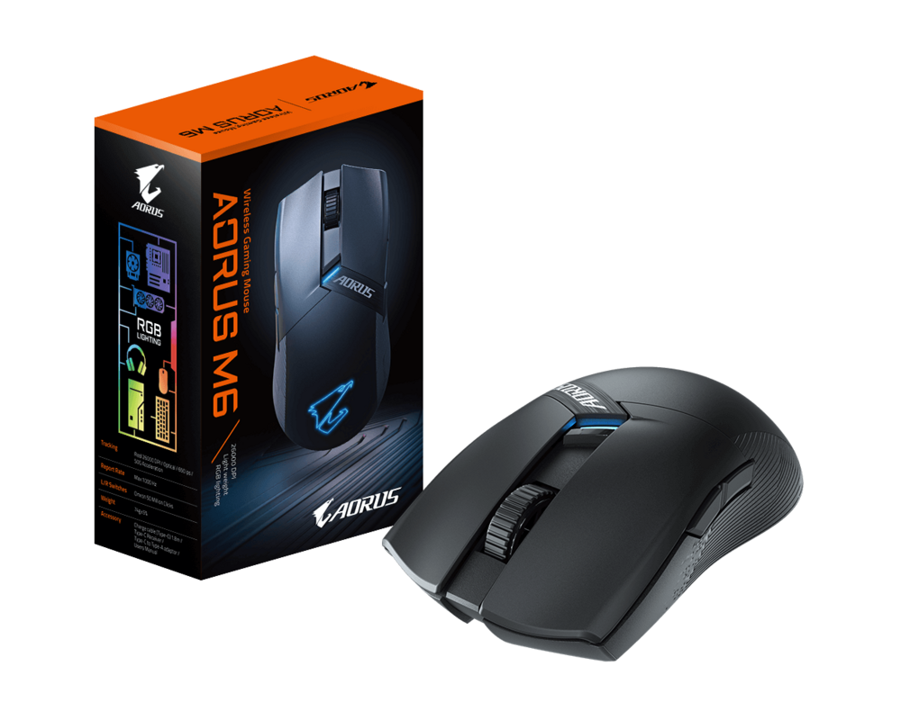 Мишка Безжична геймърска мишка Gigabyte Aorus M6 RGB Fusion 7