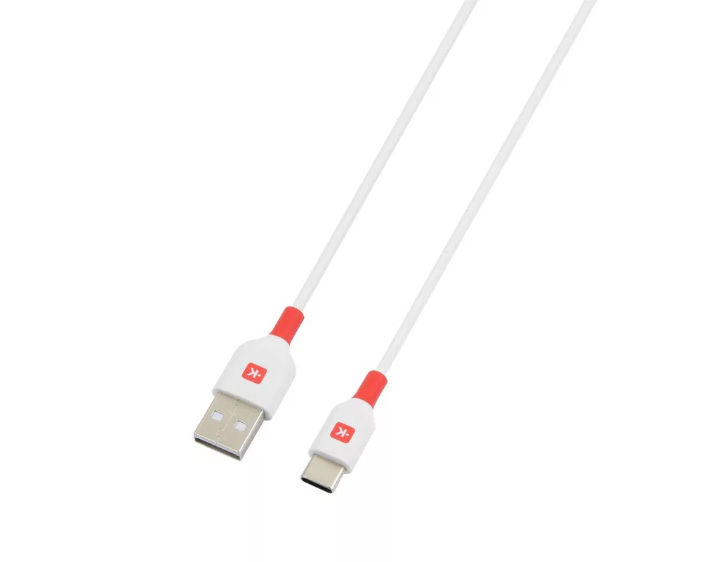 Кабел Skross, USB-C - USB-A 2.0 мъжко, 1.2м, Бял 2