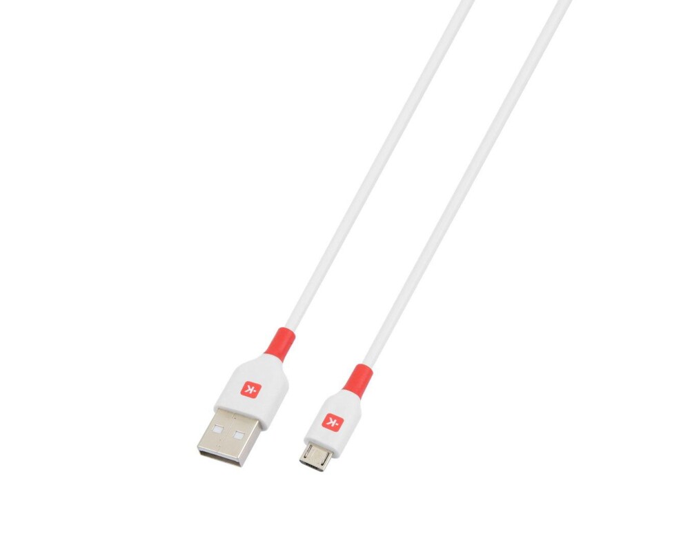 Кабел Skross, micro-USB - USB-A 2.0 мъжко, 1.2м, Бял 2
