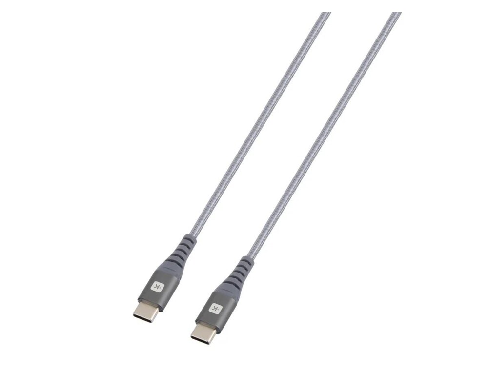 Кабел Skross, USB-C - USB-C, Метална оплетка, 2.0 м, Сив 2