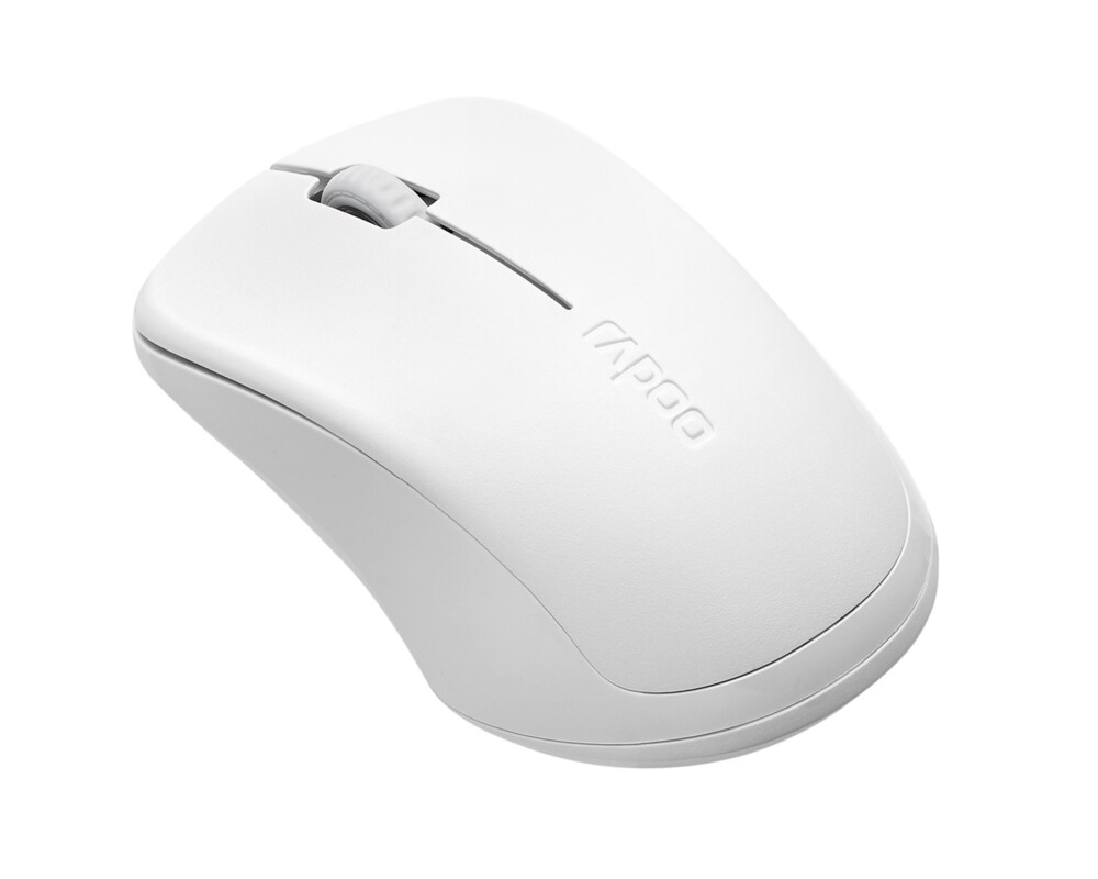 Мишка Безжична оптична мишка RAPOO 1680, Тиха, 2.4Ghz, Бяла 2