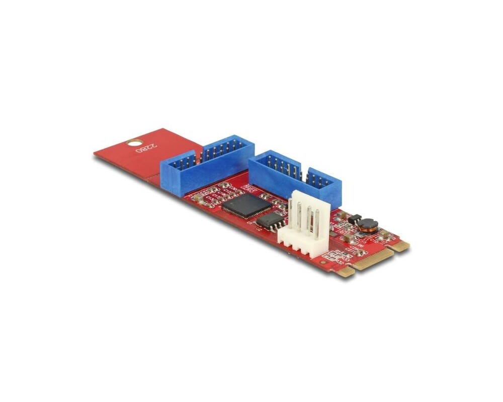 Адаптери Delock, M.2 Key B+M мъжко към 2 x USB 5 Gbps Pin Header 2