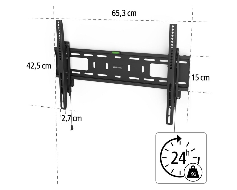 Стойка HAMA, 203 см (80") до 50 кг, защита срещу кражба 10