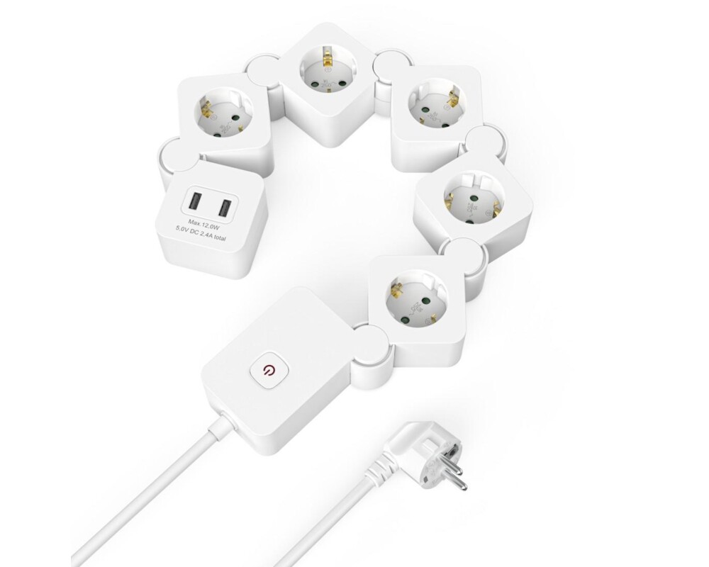 Разклонител HAMA Разклонител 5 гнезда, USB-A 12 W, 223190 2