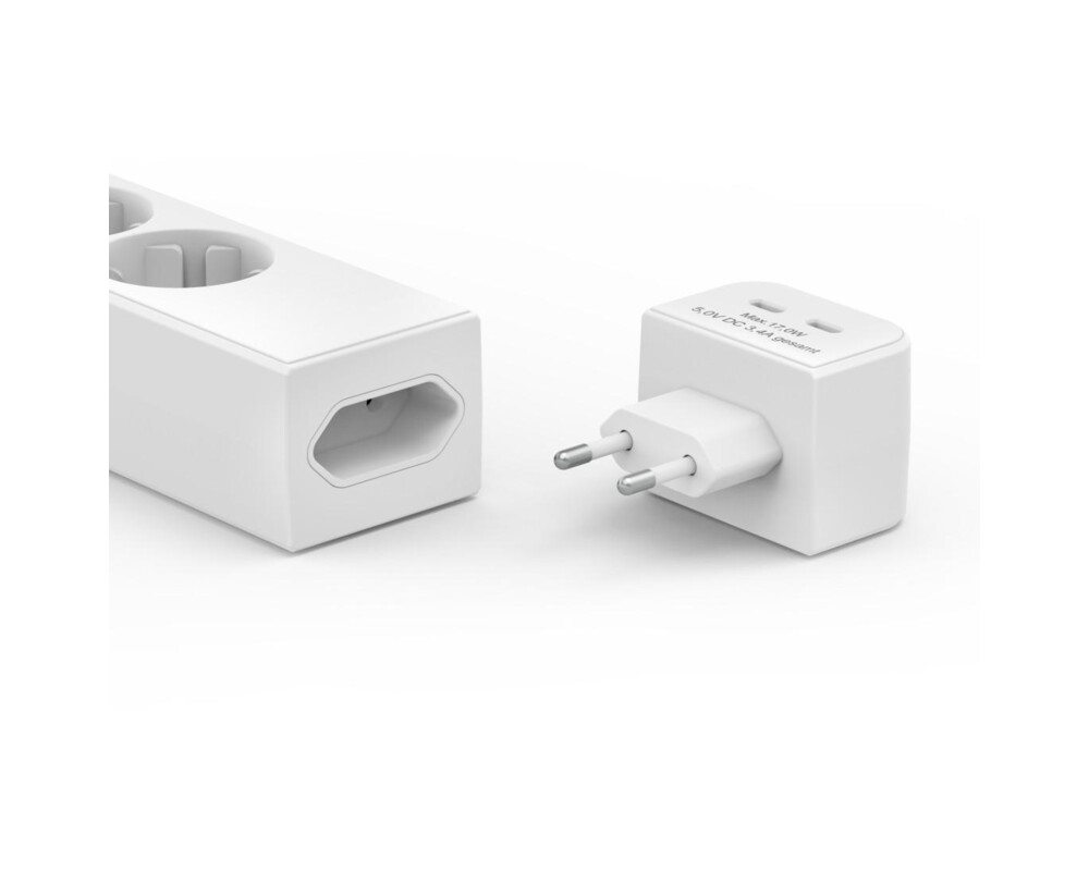 Разклонител HAMA Разклонител 5 гнезда, 17 W, 2хUSB-C, 223191 2