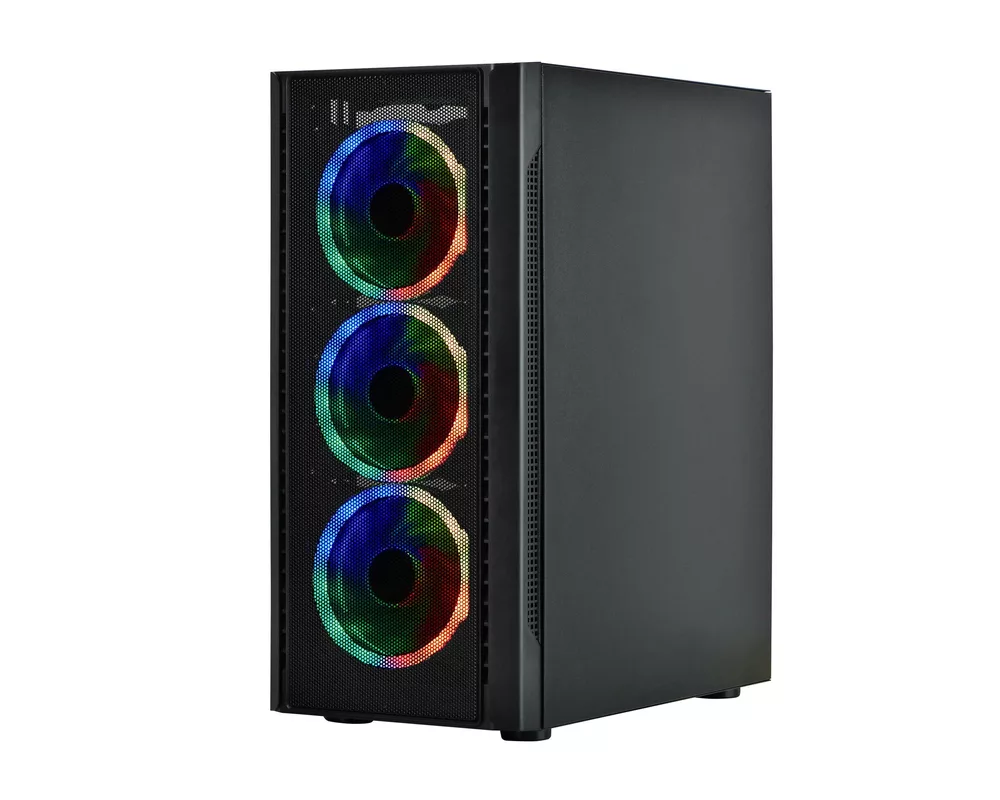 Кутия Spire SPM7022GU3-3RGB, Без захранване, 3 x RGB вентилатора, ATX, mATX 3