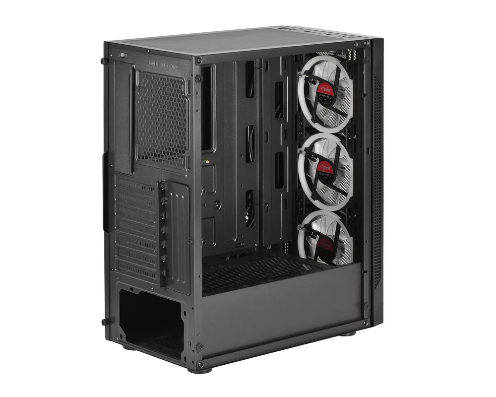 Кутия Spire SPM7022GU3-3RGB, Без захранване, 3 x RGB вентилатора, ATX, mATX 4