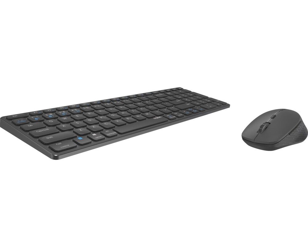 Клавиатура Комплект клавиатура и мишка RAPOO 9700M, Multi mode, Bluetooth, 2.4Ghz, Безжичен, Тъмносив 2