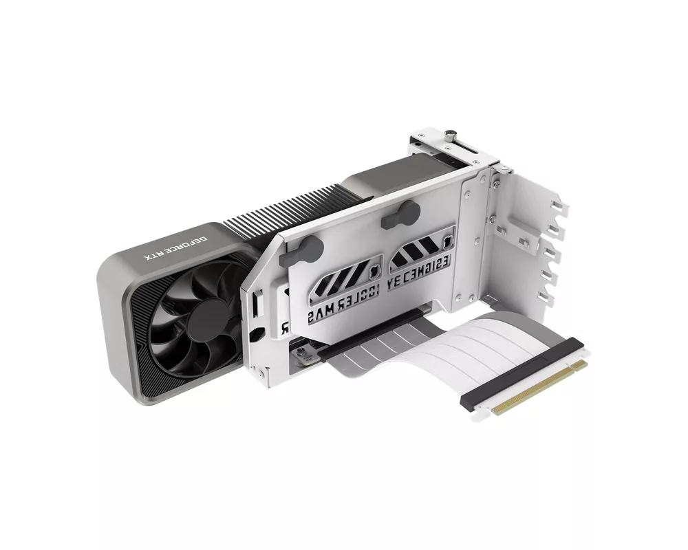 Кабел Холдер Cooler Master GPU holder V3, Кабел за вертикален монтаж на видео карта, Бял 5