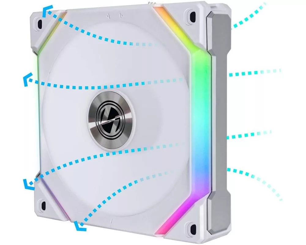 Вентилатор Lian Li Uni Fan SL V2, 120mm, aRGB, Бял 5