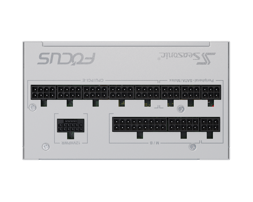 Захранване SEASONIC FOCUS GX-1000 1000W, White 80+ Gold PCIe 5.0, Fully Modular 6