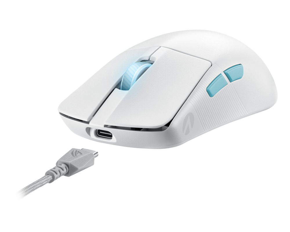 Мишка ASUS ROG Harpe Ace Aim Lab Edition Gaming Mouse Ultra-Lightwieght Connectivity 2.4GHz RF Bluetooth Wired 36K DPI Sensor 14