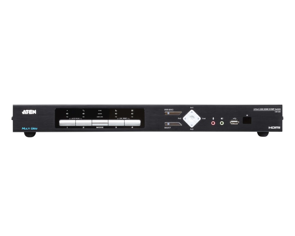 KVM switch KVM превключвател ATEN CM1284-AT-G, 4 порта, USB, 4K, HDMI, Multi-View 2
