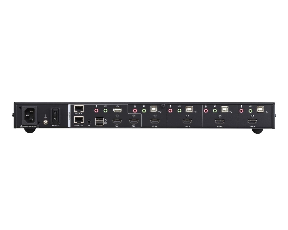KVM switch KVM превключвател ATEN CM1284-AT-G, 4 порта, USB, 4K, HDMI, Multi-View 3
