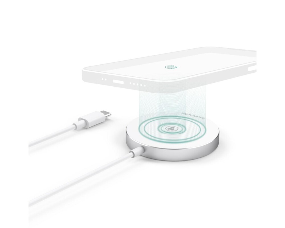 Зарядно Безжично зарядно HAMA MagCharge FC15, 15W, Магнитно, Бял 2