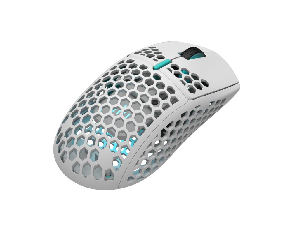 Мишка Геймърска мишка Dark Project ME4 Wireless White/Neon Blue 3