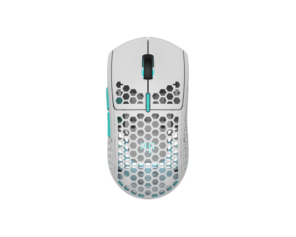 Мишка Геймърска мишка Dark Project ME4 Wireless White/Neon Blue 2