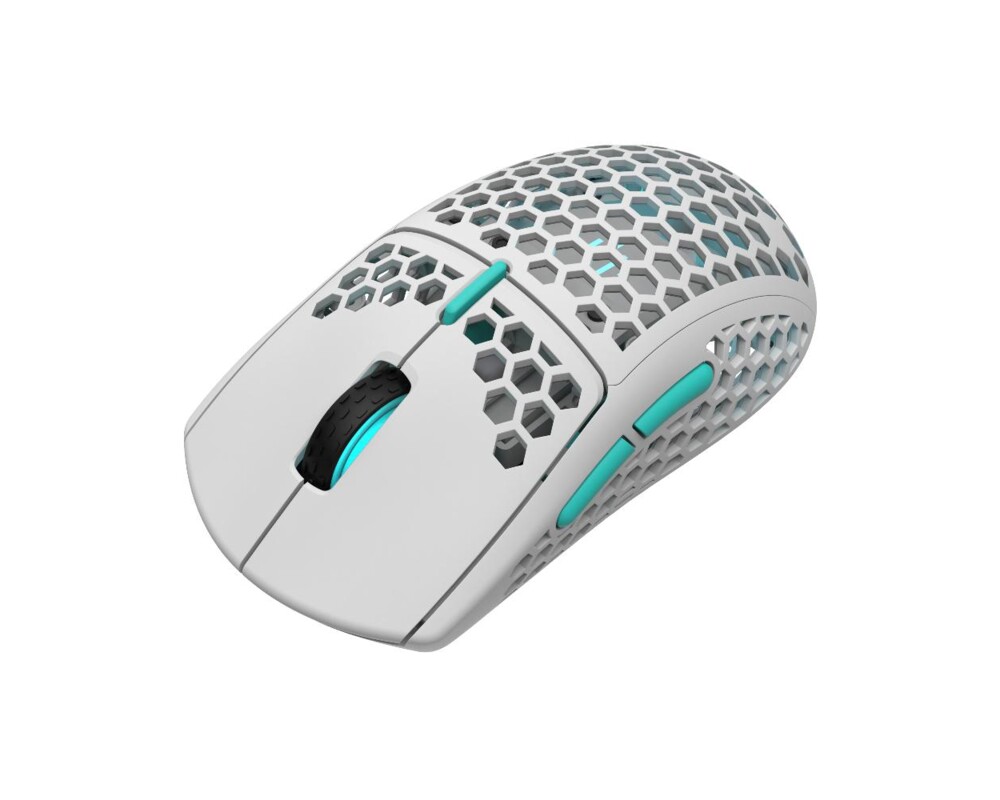 Мишка Геймърска мишка Dark Project ME4 Wireless White/Neon Blue 4