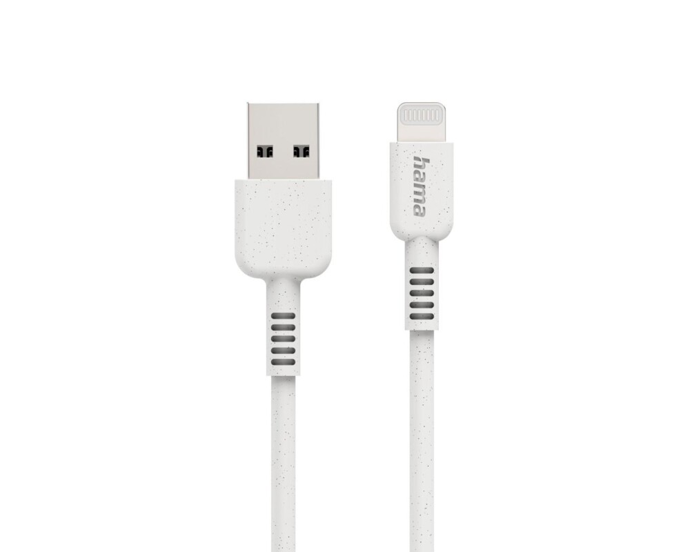 Кабел за зареждане HAMA "Eco", USB-A - Lightning, 1 м, бял 2