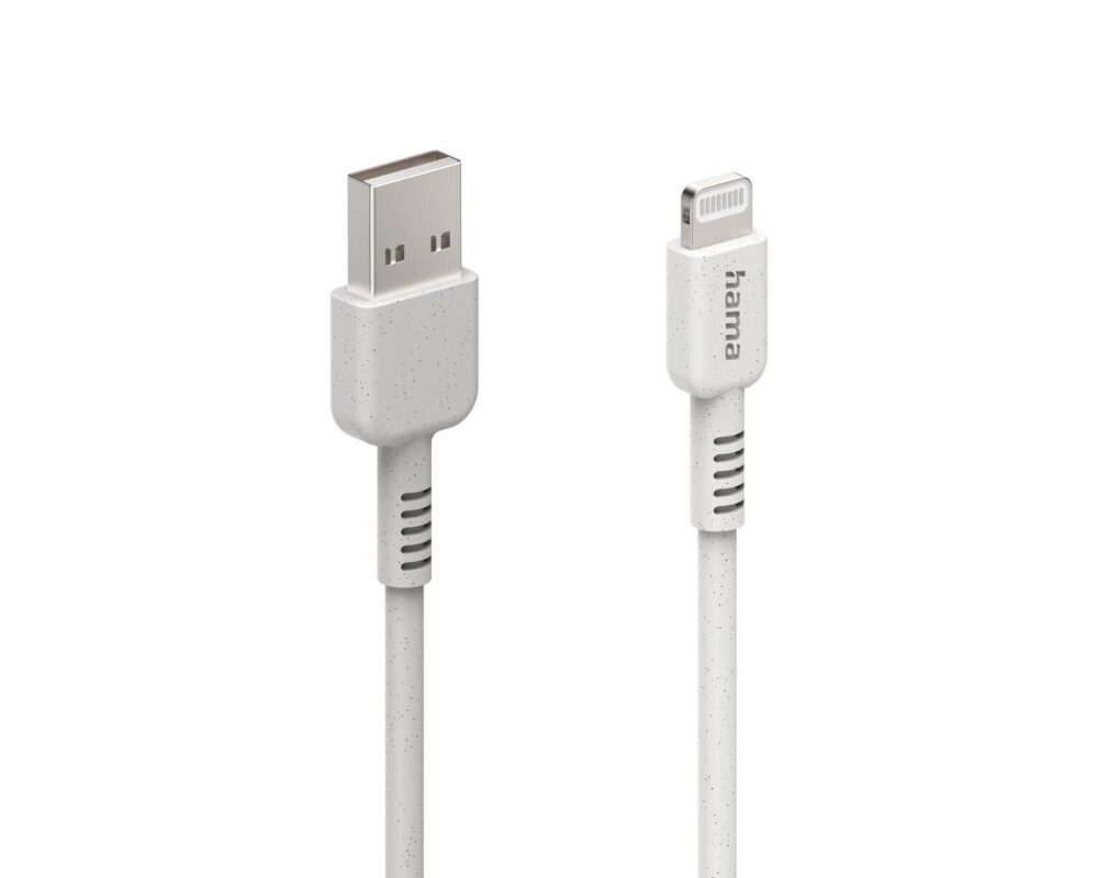 Кабел за зареждане HAMA "Eco", USB-A - Lightning, 1 м, бял 3