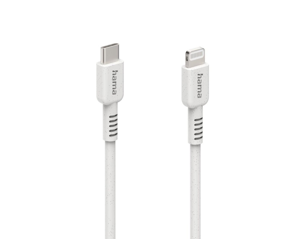 Кабел за зареждане HAMA "Eco", USB-C - Lightning, 1 м, бял 3