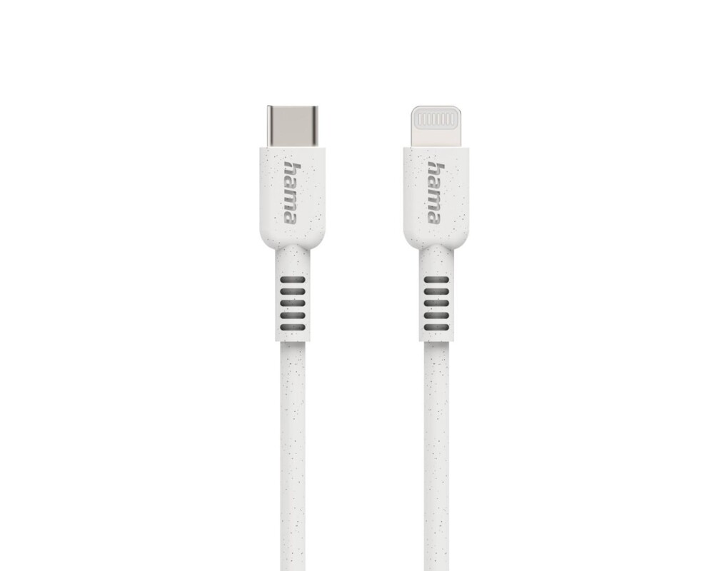 Кабел за зареждане HAMA "Eco", USB-C - Lightning, 1 м, бял 2