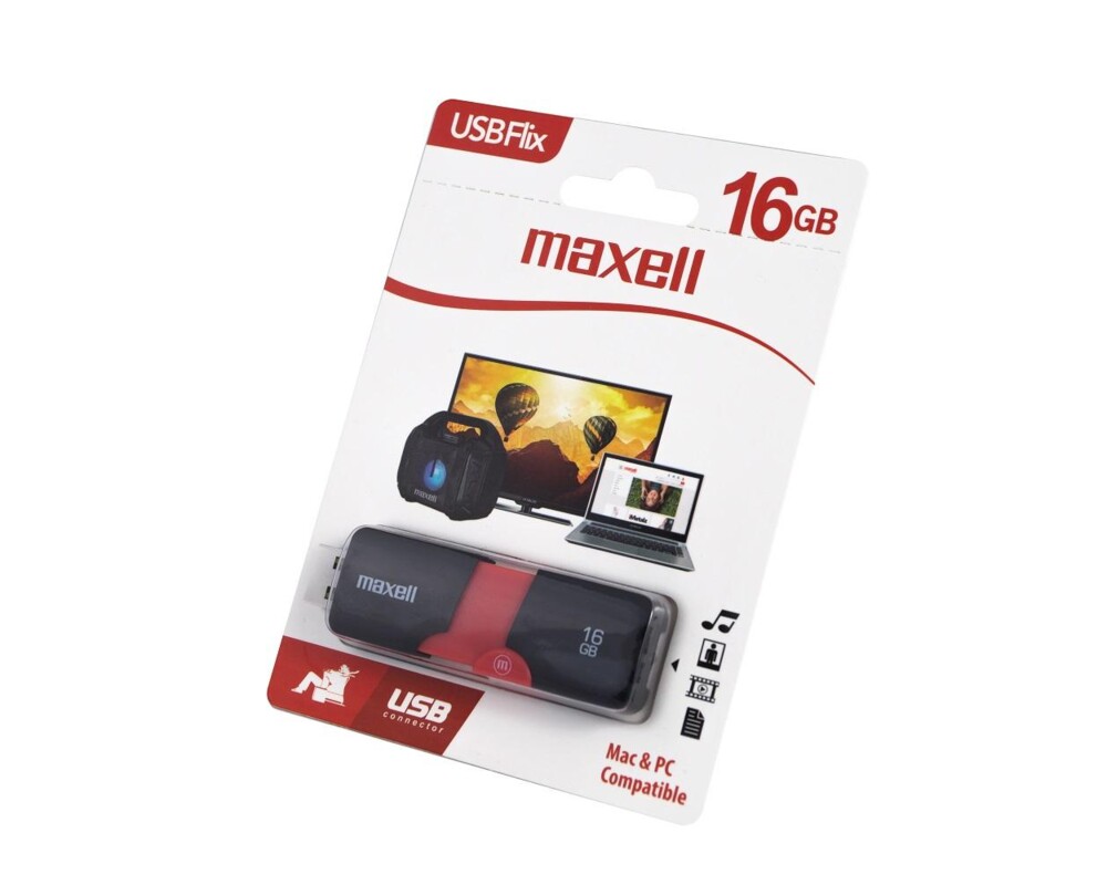 Флаш памет MAXELL FLIX, USB 2.0, 16GB, Черен 2